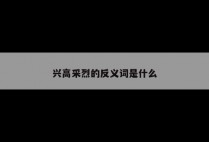 兴高采烈的反义词是什么