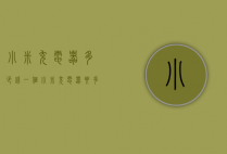 小米充电器多少钱一个（小米充电器要多少钱）
