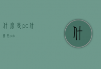 什么是pc（什么是pcb）