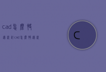 cad怎么快速统计（cad怎么快速统计苗木数量）