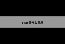 rear是什么意思