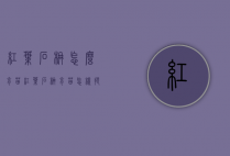 红叶石楠怎么育苗（红叶石楠育苗怎样提高成活率）