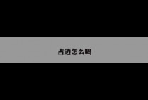 占边怎么喝