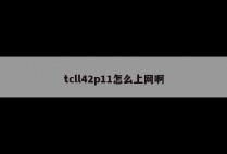 tcll42p11怎么上网啊