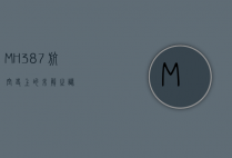 MH387，航空史上的未解之谜