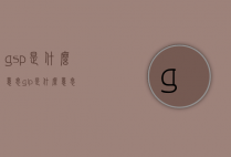 gsp是什么意思（glp是什么意思）