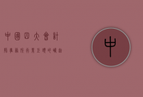 中国四大会计师事务所，行业巨头的崛起与未来展望