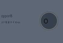 oppor8207报价多少钱（oppor8207电池价格）