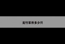龙竹家养多少只