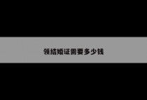 领结婚证需要多少钱