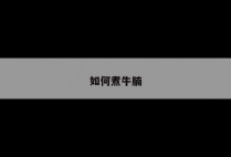 如何煮牛腩