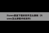 itunes里面下载的软件怎么删除（itunes怎么卸载手机软件）