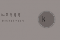 kw是什么意思（kw是什么意思,是多少度电）
