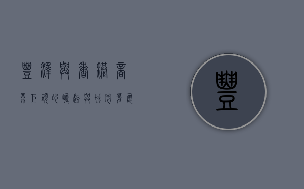 丰泽与香港，商业巨头的崛起与城市发展的交响曲