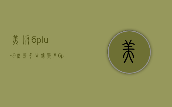 美版6plus9层新多少钱（苹果6plus美版多少钱）