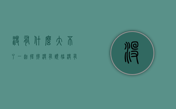 没有什么大不了（一起摇摆没有烦恼没有什么大不了）