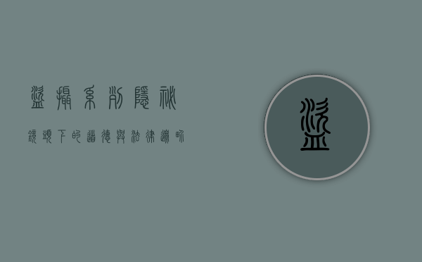 盗摄系列，隐秘镜头下的道德与法律边界