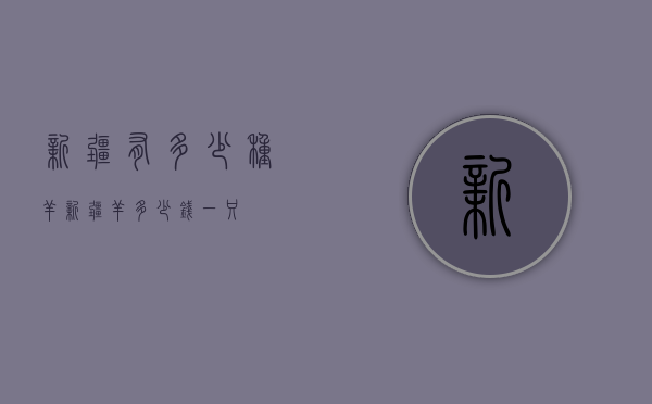 新疆有多少种羊（新疆羊多少钱一只）