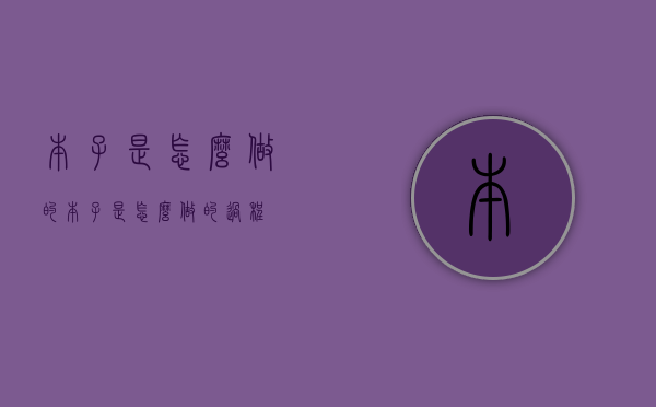 本子是怎么做的（本子是怎么做的过程）