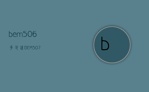 bem-506多少钱（BEM507）