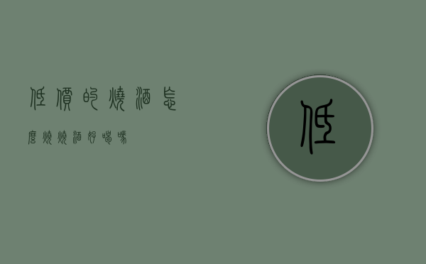 低价的烧酒怎么烧（烧酒好喝吗）