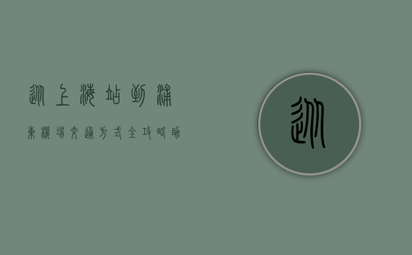 从上海站到浦东机场，交通方式全攻略，助你轻松出行