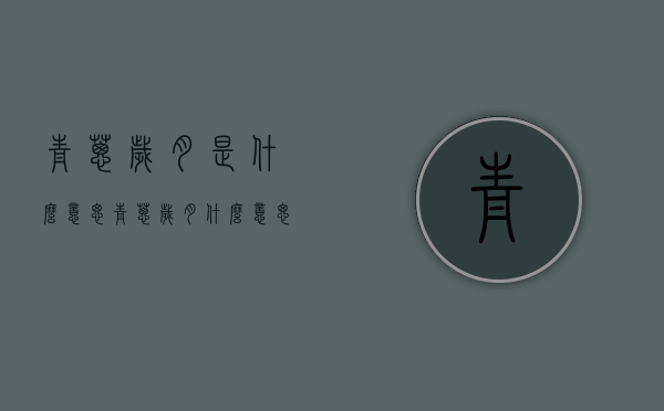 青葱岁月是什么意思（青葱岁月 什么意思）