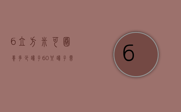 6立方米可圈养多少鸽子（60只鸽子需要多大鸽舍）