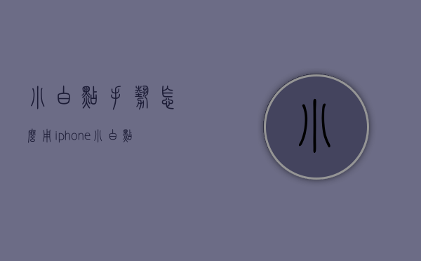 小白点手势怎么用（iphone小白点自定手势）
