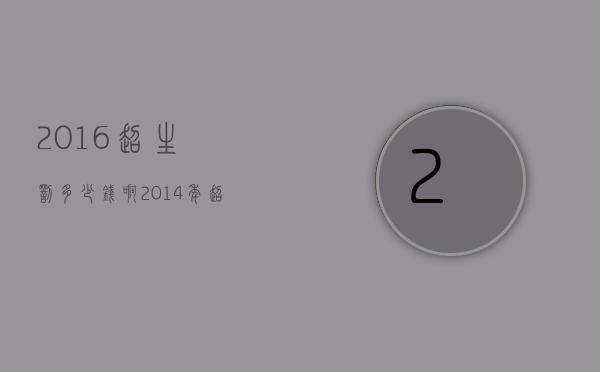 2016超生罚多少钱啊（2014年超生罚款）