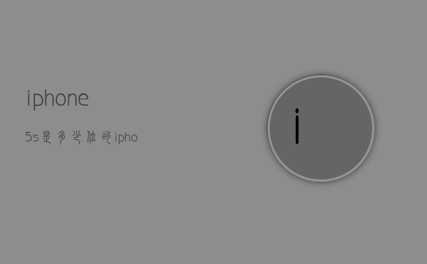 iphone5s是多少位的（iphone5s多大）