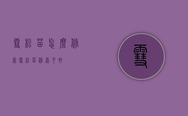 雪松苗怎么修剪（雪松苗修剪可好）