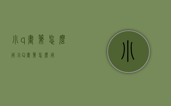 小q画笔怎么用（小Q画笔怎么用）