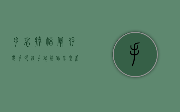 手表摆幅最好是多少钱（手表摆幅怎么看）