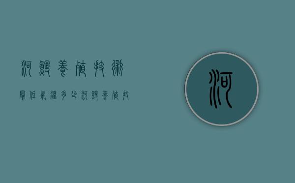 河鳗养殖技术最低气温多少（河鳗养殖技术最低气温多少度合适）