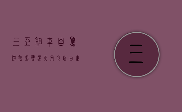 三亚租车自驾游，探索热带天堂的自由之旅