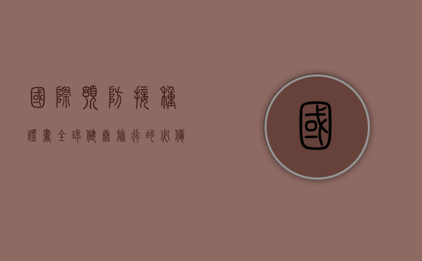 国际预防接种证书，全球健康旅行的必备通行证