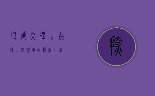 探秘天柱山，品味自然馈赠的特产之旅