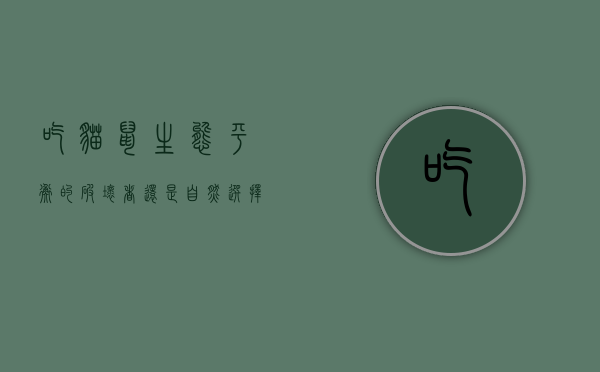 吃猫鼠，生态平衡的破坏者还是自然选择的产物？
