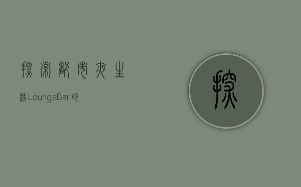 探索都市夜生活，Lounge Bar的魅力与艺术