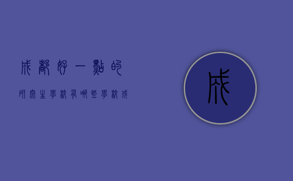 成都好一点的研究生学校有哪些学校（成都好一点的研究生学校有哪些学校名单）