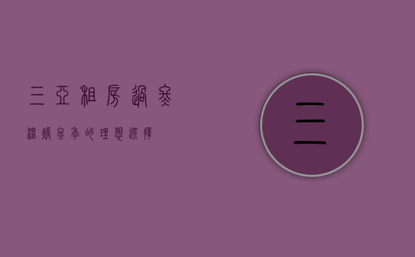 三亚租房过冬，温暖冬季的理想选择