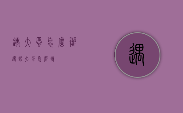 遇大风怎么办（遇到大风怎么办）
