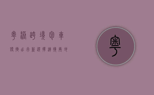 粤港跨境包车，便捷出行新选择，连接两地生活新桥梁