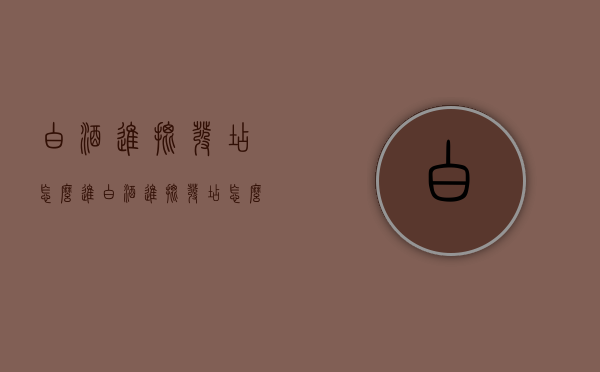 白酒进批发店怎么进（白酒进批发店怎么进货）
