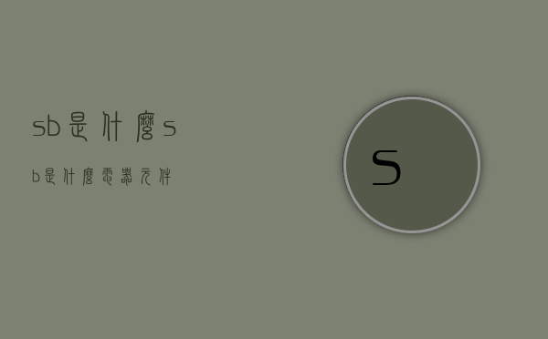 sb是什么（sb是什么电器元件）