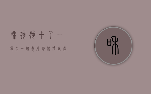 和狗狗卡了一晚上，一场意外的温情陪伴