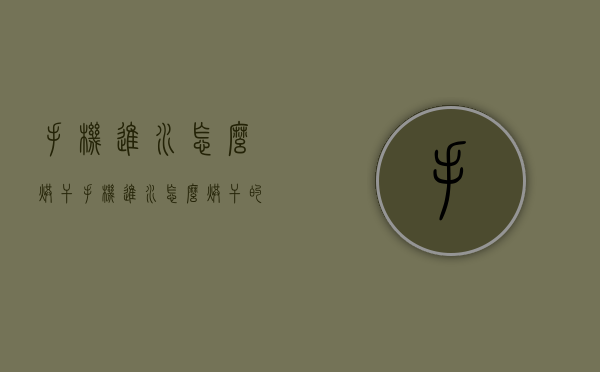 手机进水怎么烘干（手机进水怎么烘干的）