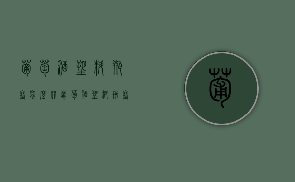 葡萄酒塑料瓶塞怎么开（葡萄酒塑料瓶塞怎么开盖）