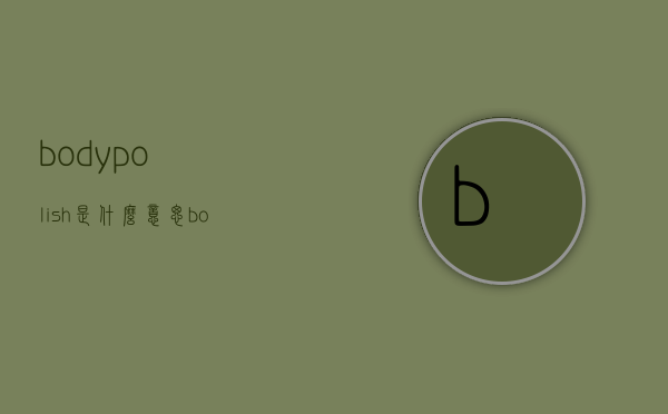 bodypolish是什么意思（body polish是什么意思中文翻译）